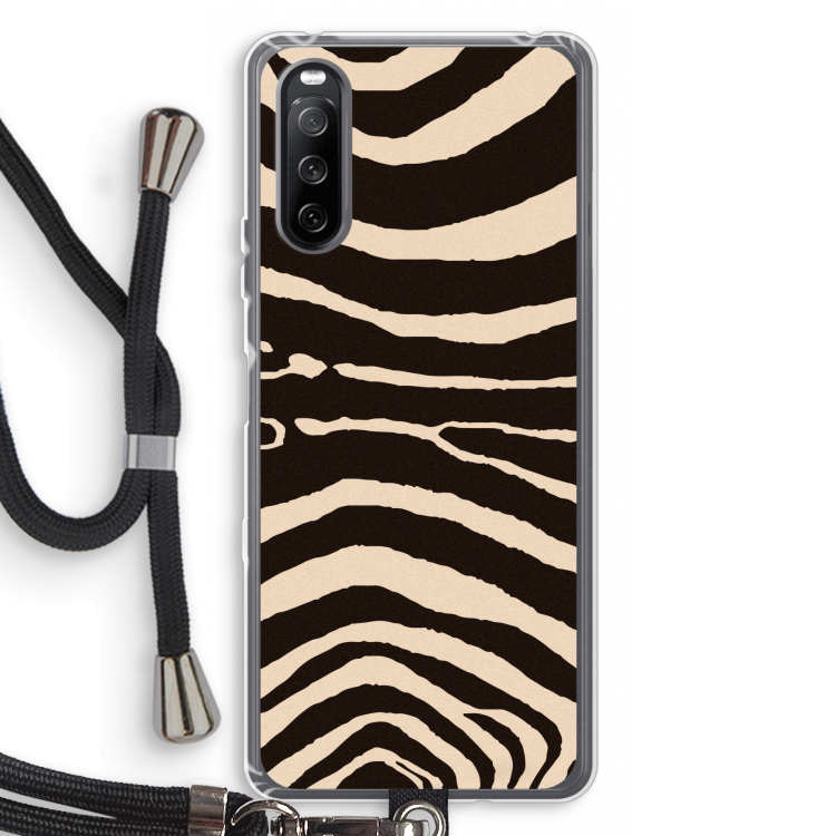 Arizona Zebra: Sony Sony Xperia 10 III Transparant Hoesje met koord