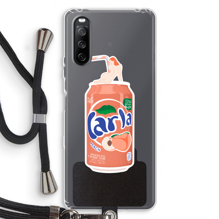 S(peach)less: Sony Sony Xperia 10 III Transparant Hoesje met koord