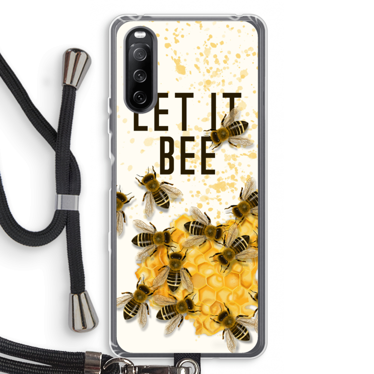 Let it bee: Sony Sony Xperia 10 III Transparant Hoesje met koord