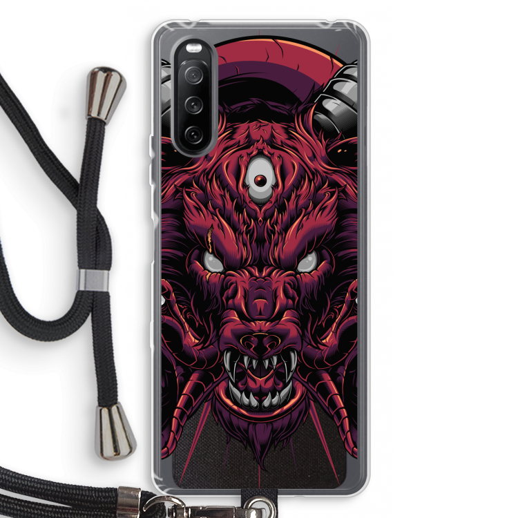 Hell Hound and Serpents: Sony Sony Xperia 10 III Transparant Hoesje met koord