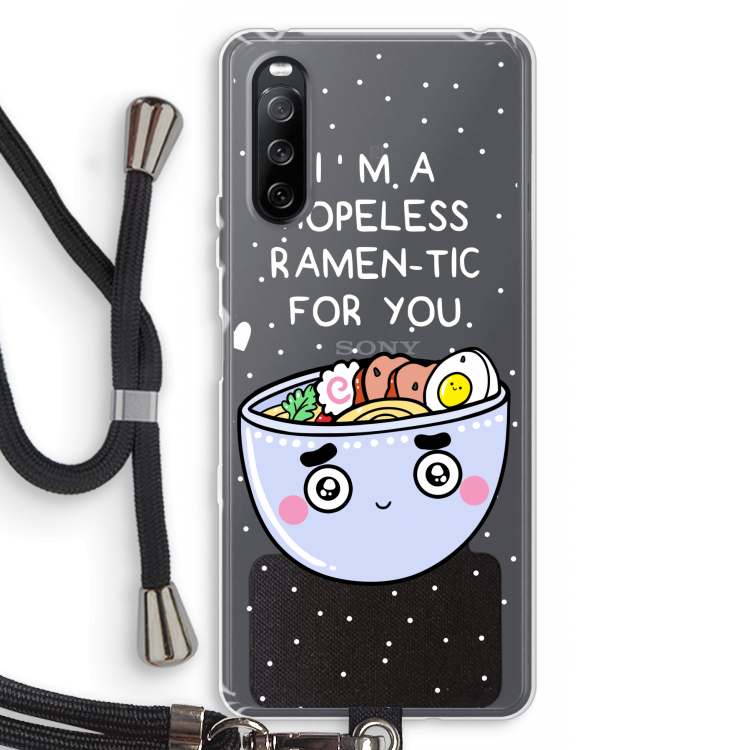 I'm A Hopeless Ramen-Tic For You: Sony Sony Xperia 10 III Transparant Hoesje met koord