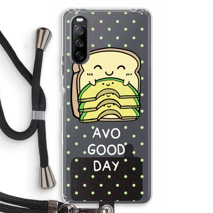Avo Good Day: Sony Sony Xperia 10 III Transparant Hoesje met koord