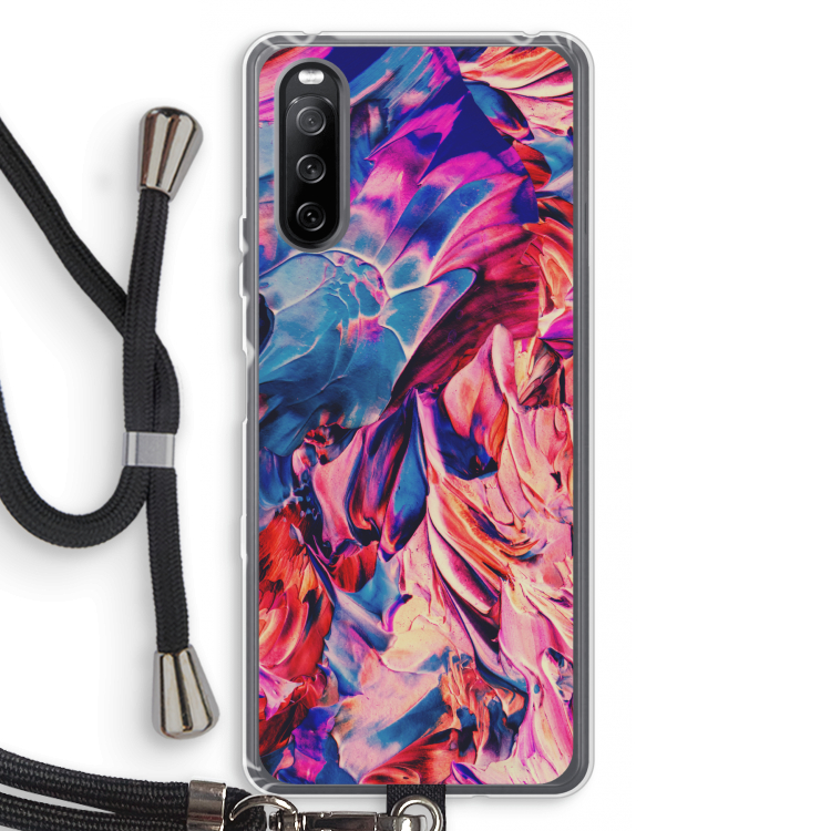 Pink Orchard: Sony Sony Xperia 10 III Transparant Hoesje met koord