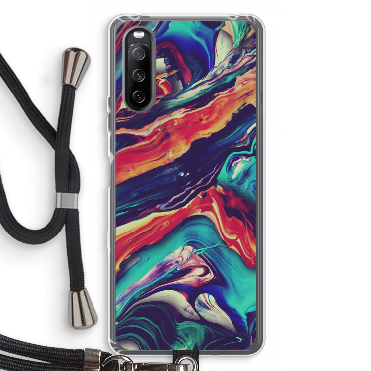 Chameleon Sun: Sony Sony Xperia 10 III Transparant Hoesje met koord