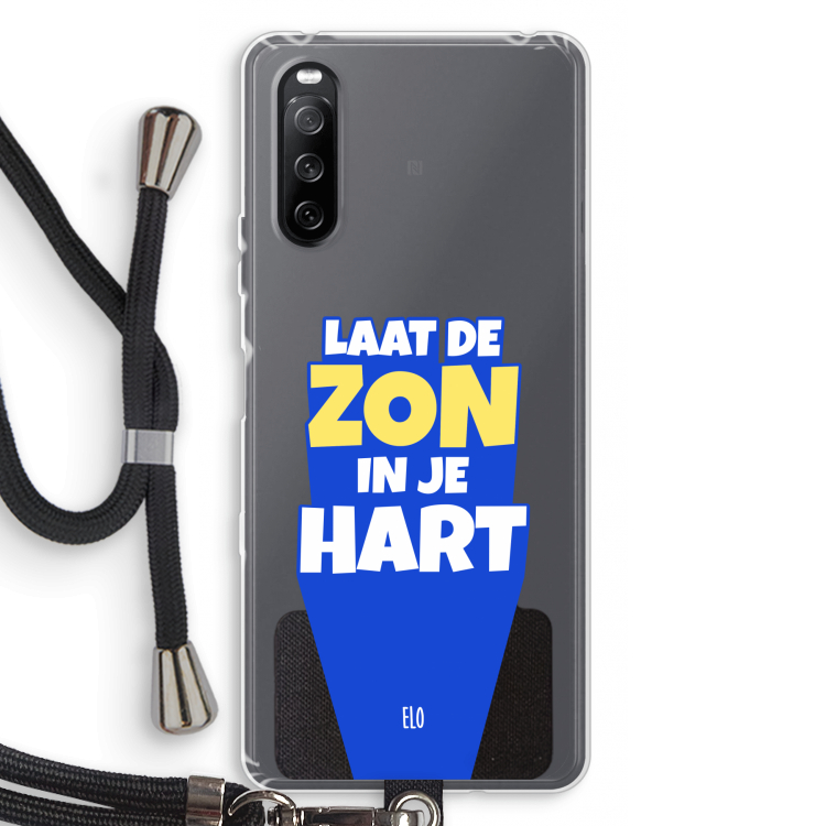 Laat de zon in je hart: Sony Sony Xperia 10 III Transparant Hoesje met koord