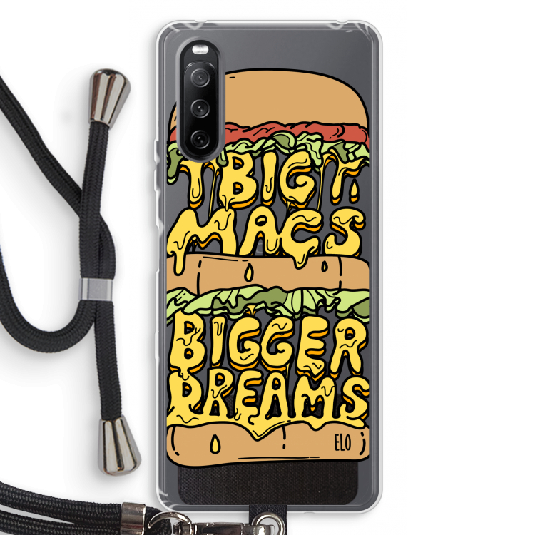 Big Macs Bigger Dreams: Sony Sony Xperia 10 III Transparant Hoesje met koord