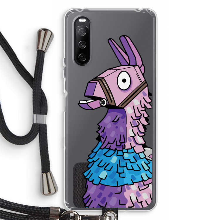 Lama: Sony Sony Xperia 10 III Transparant Hoesje met koord
