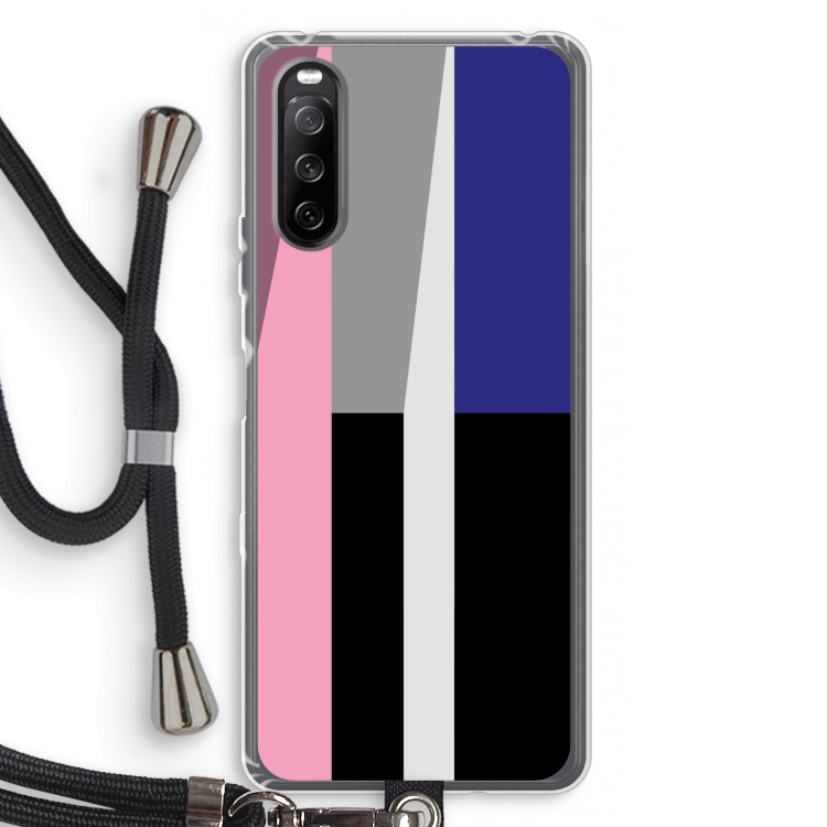 Gestalte 4: Sony Sony Xperia 10 III Transparant Hoesje met koord