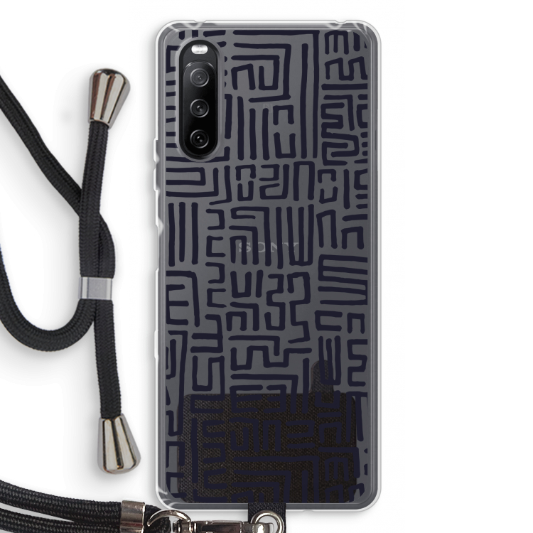 Moroccan Print: Sony Sony Xperia 10 III Transparant Hoesje met koord