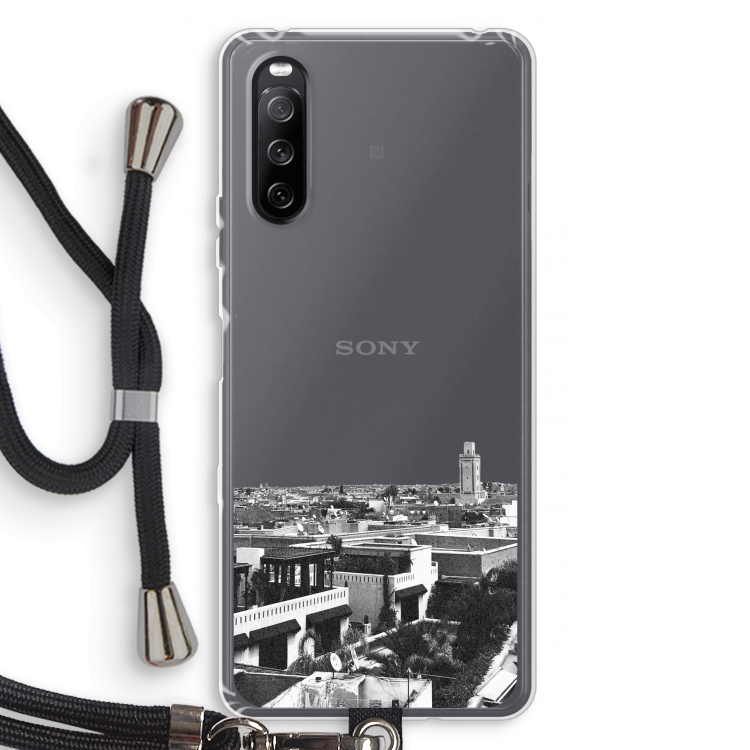 Marrakech Skyline : Sony Sony Xperia 10 III Transparant Hoesje met koord