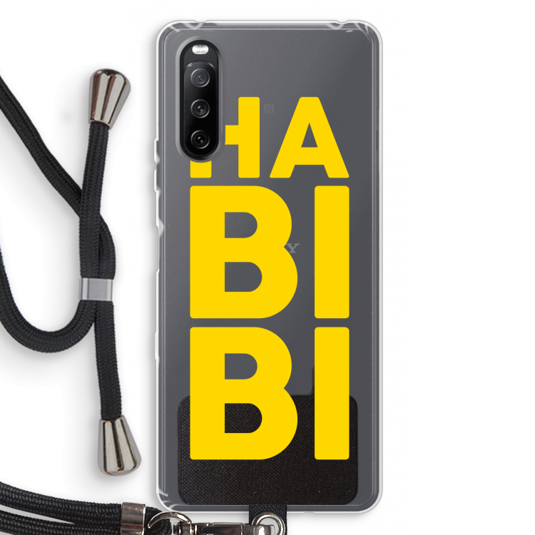 Habibi Majorelle : Sony Sony Xperia 10 III Transparant Hoesje met koord