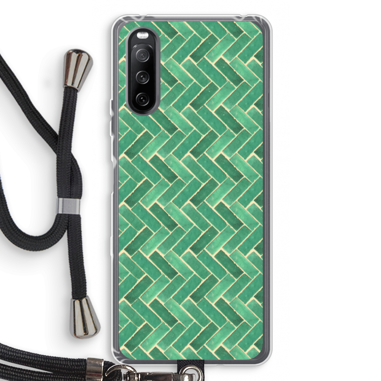Moroccan tiles 2: Sony Sony Xperia 10 III Transparant Hoesje met koord