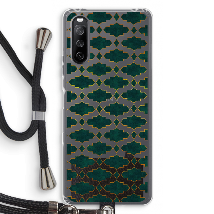 Moroccan tiles: Sony Sony Xperia 10 III Transparant Hoesje met koord