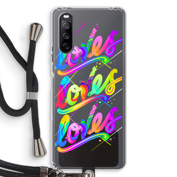 Loves: Sony Sony Xperia 10 III Transparant Hoesje met koord