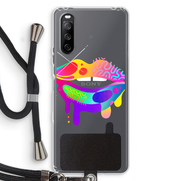 Lip Palette: Sony Sony Xperia 10 III Transparant Hoesje met koord