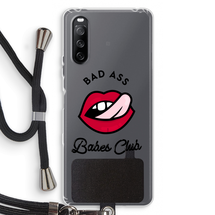 Badass Babes Club: Sony Sony Xperia 10 III Transparant Hoesje met koord