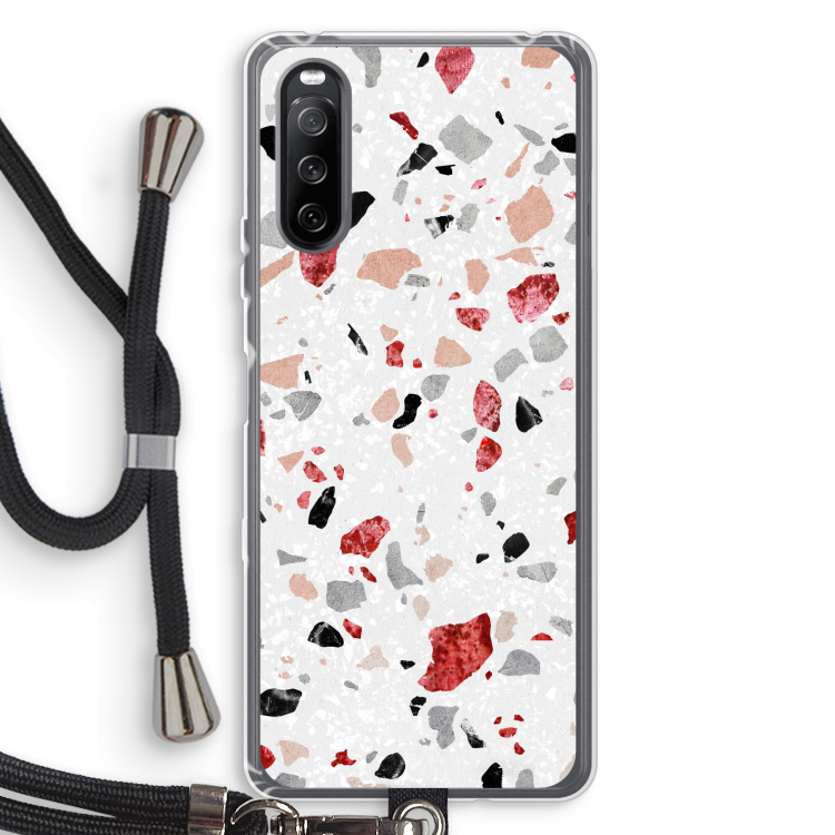 Terrazzo N°12: Sony Sony Xperia 10 III Transparant Hoesje met koord