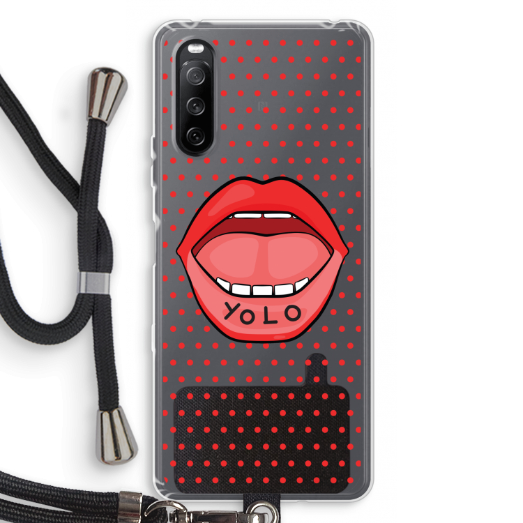 Yolo Denise: Sony Sony Xperia 10 III Transparant Hoesje met koord