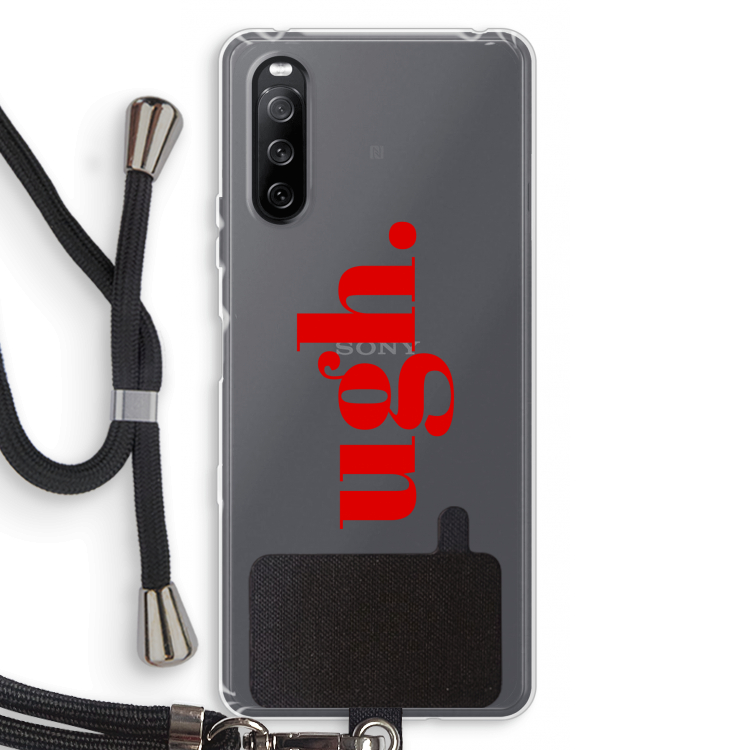 Ugh: Sony Sony Xperia 10 III Transparant Hoesje met koord