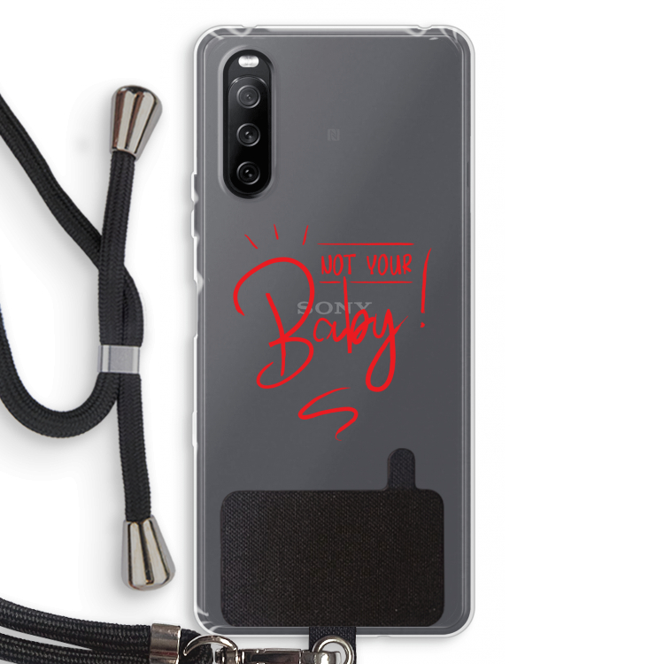 Not Your Baby: Sony Sony Xperia 10 III Transparant Hoesje met koord