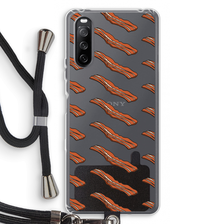 Bacon to my eggs #2: Sony Sony Xperia 10 III Transparant Hoesje met koord