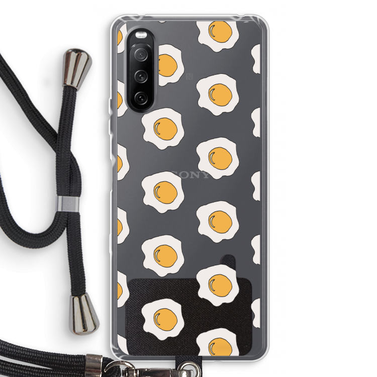 Bacon to my eggs #1: Sony Sony Xperia 10 III Transparant Hoesje met koord