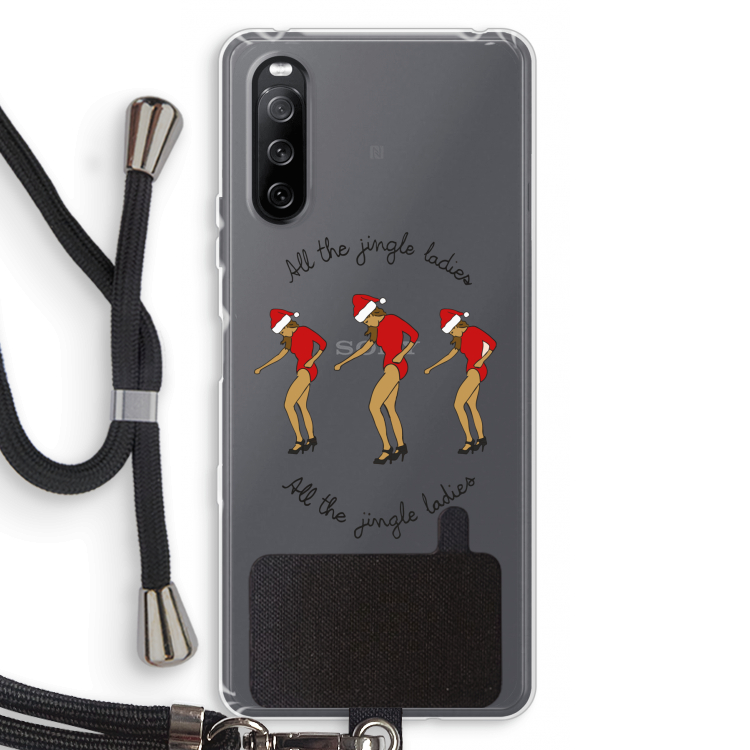 Jingle Ladies: Sony Sony Xperia 10 III Transparant Hoesje met koord