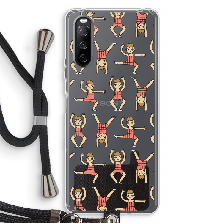 Gymboys: Sony Sony Xperia 10 III Transparant Hoesje met koord