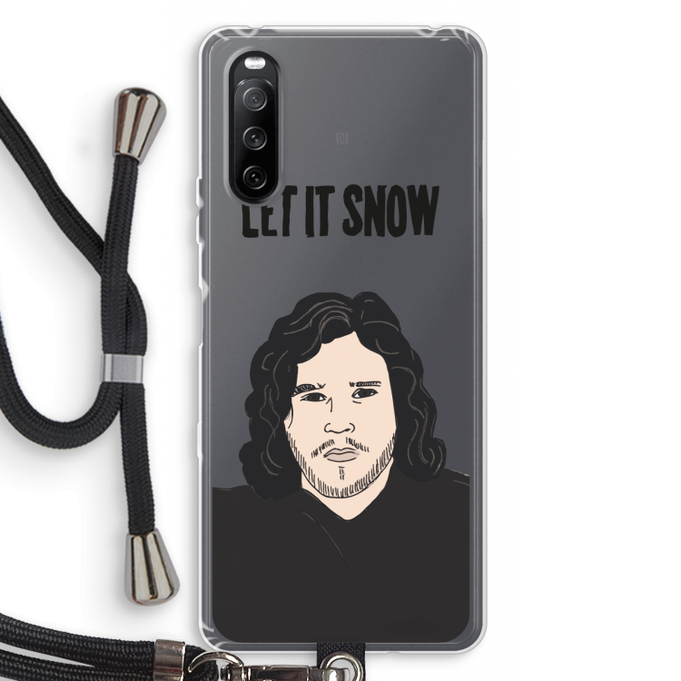 Let It Snow: Sony Sony Xperia 10 III Transparant Hoesje met koord