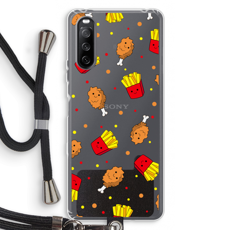Chicken 'n Fries: Sony Sony Xperia 10 III Transparant Hoesje met koord