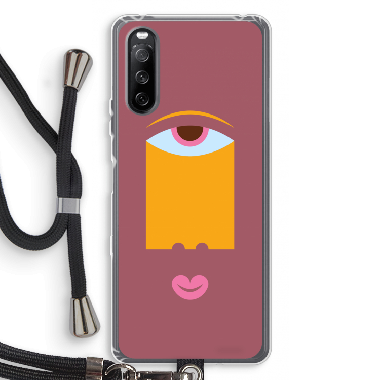 Mono V: Sony Sony Xperia 10 III Transparant Hoesje met koord