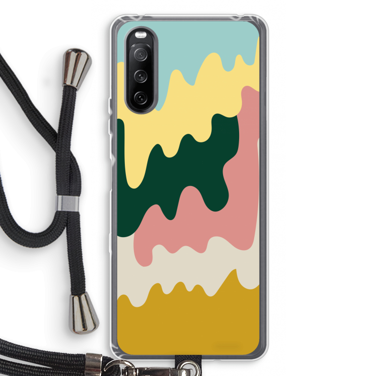 Baar B: Sony Sony Xperia 10 III Transparant Hoesje met koord
