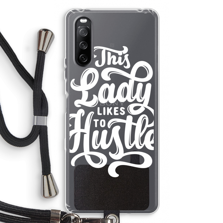 Hustle Lady: Sony Sony Xperia 10 III Transparant Hoesje met koord