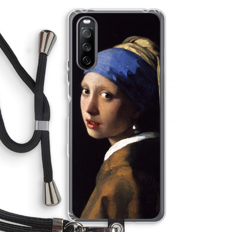 The Pearl Earring: Sony Sony Xperia 10 III Transparant Hoesje met koord