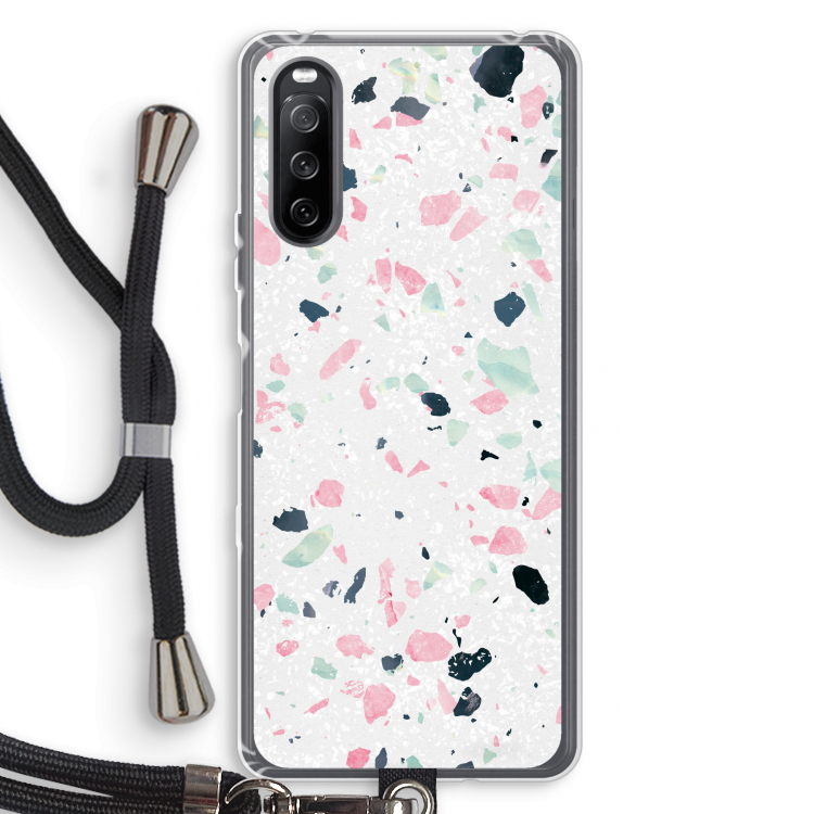 Terrazzo N°3: Sony Sony Xperia 10 III Transparant Hoesje met koord