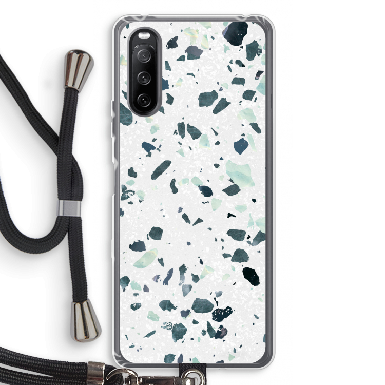 Terrazzo N°2: Sony Sony Xperia 10 III Transparant Hoesje met koord