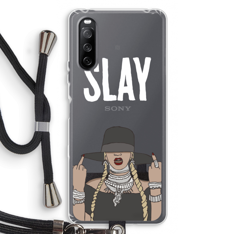 Slay All Day: Sony Sony Xperia 10 III Transparant Hoesje met koord