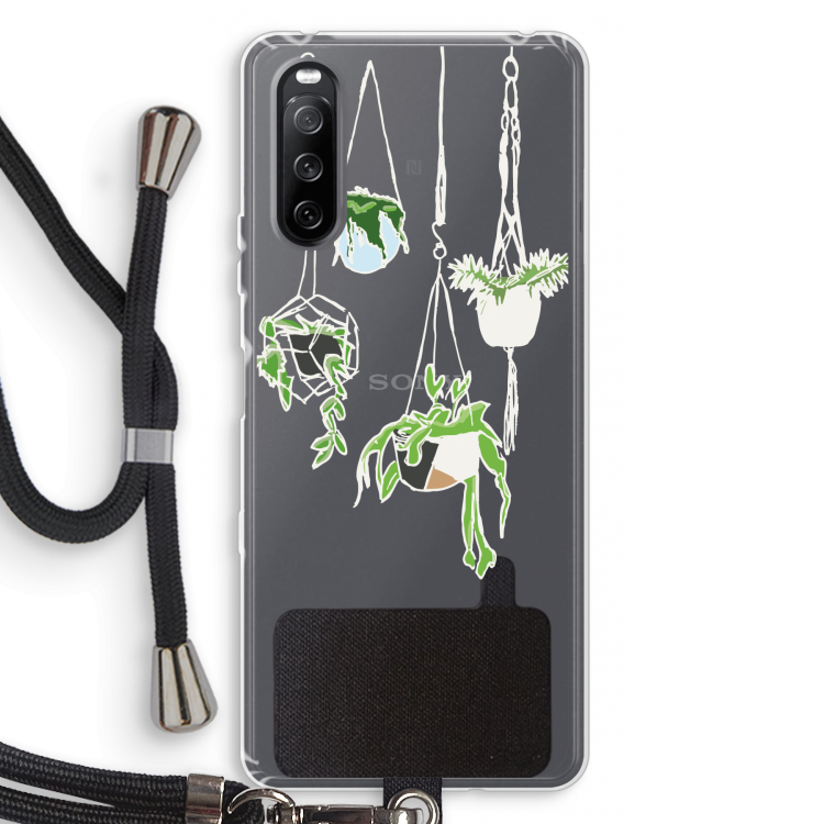 Hang In There: Sony Sony Xperia 10 III Transparant Hoesje met koord