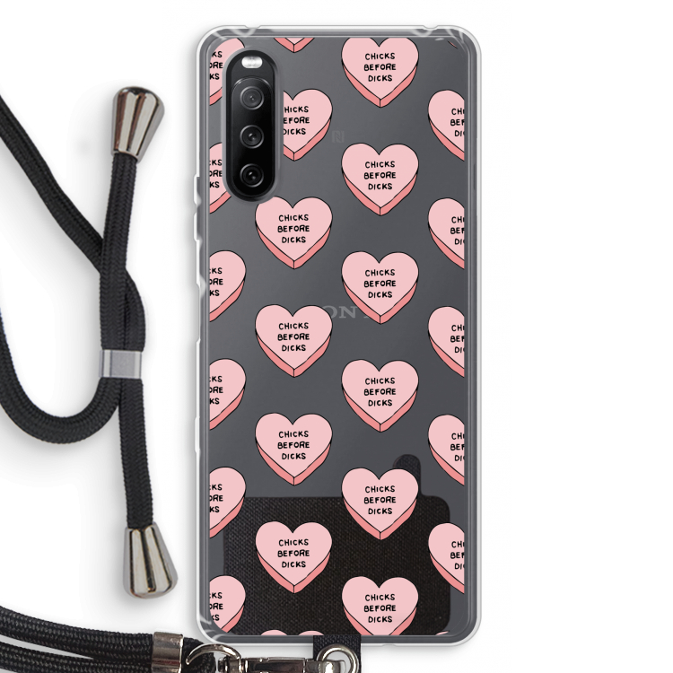 Chicks before dicks: Sony Sony Xperia 10 III Transparant Hoesje met koord