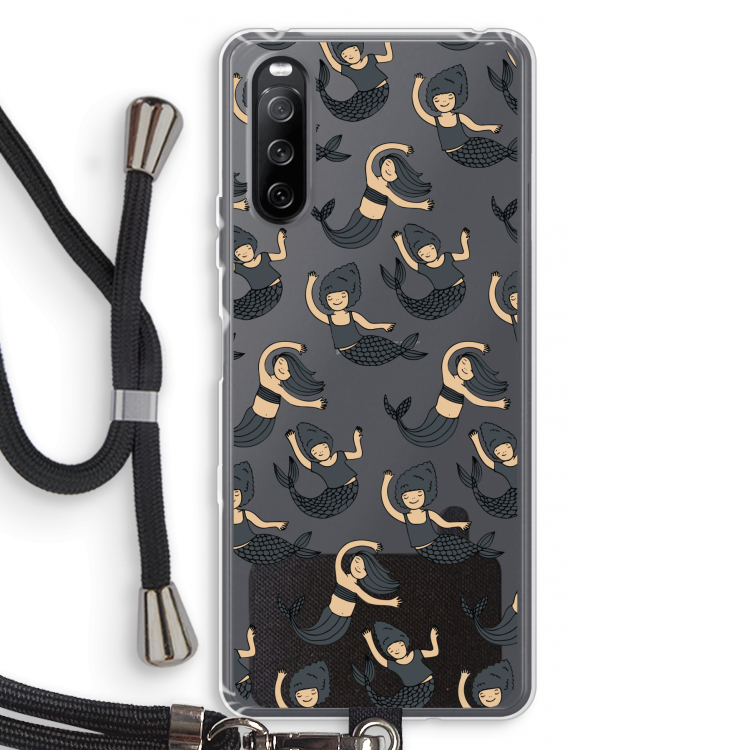Zeemeermin: Sony Sony Xperia 10 III Transparant Hoesje met koord