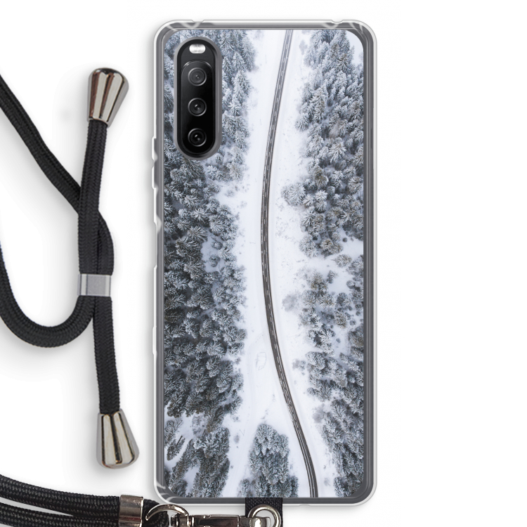 Snøfall: Sony Sony Xperia 10 III Transparant Hoesje met koord