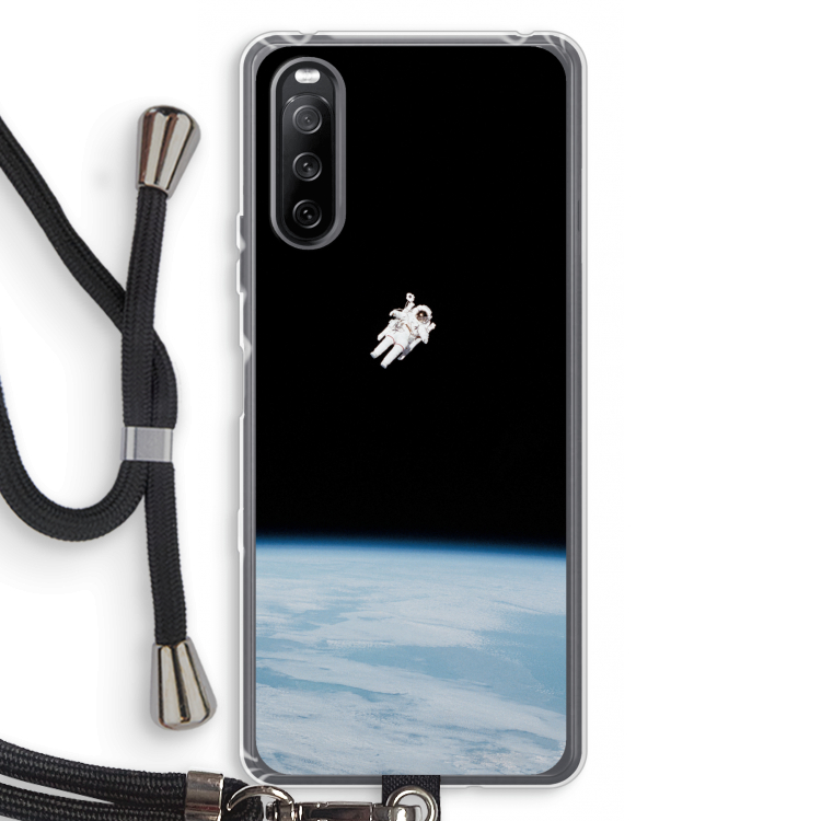 Alone in Space: Sony Sony Xperia 10 III Transparant Hoesje met koord