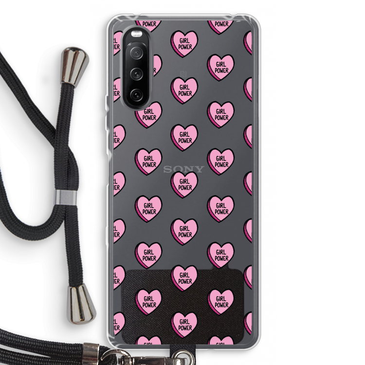 GIRL POWER: Sony Sony Xperia 10 III Transparant Hoesje met koord