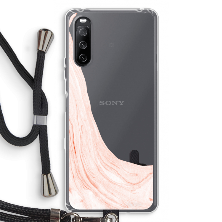Peach bath: Sony Sony Xperia 10 III Transparant Hoesje met koord