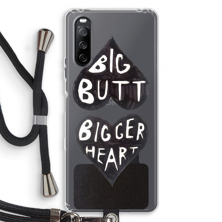Big butt bigger heart: Sony Sony Xperia 10 III Transparant Hoesje met koord