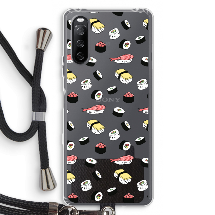 Sushi time: Sony Sony Xperia 10 III Transparant Hoesje met koord