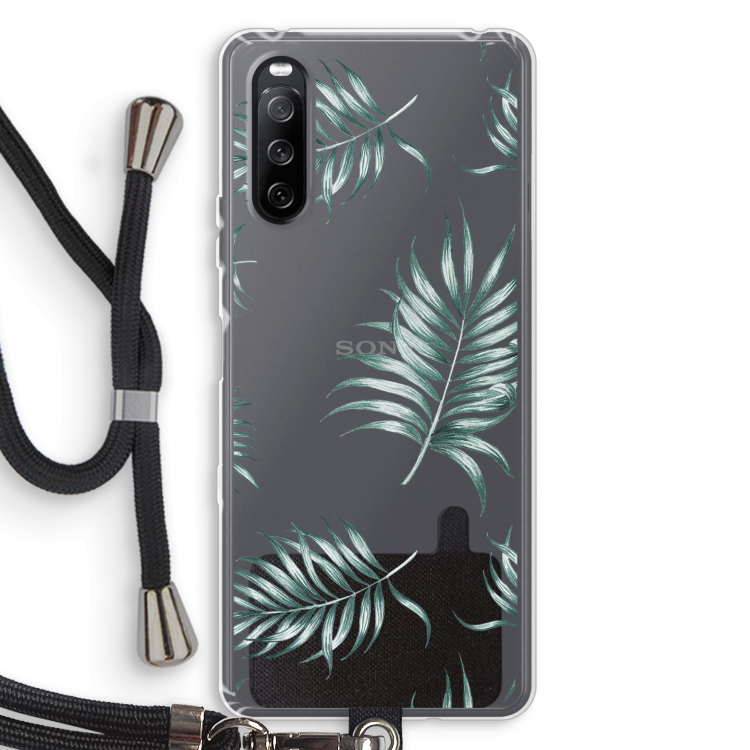 Simple leaves: Sony Sony Xperia 10 III Transparant Hoesje met koord