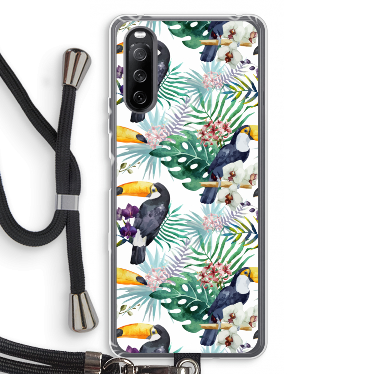 Tukans: Sony Sony Xperia 10 III Transparant Hoesje met koord