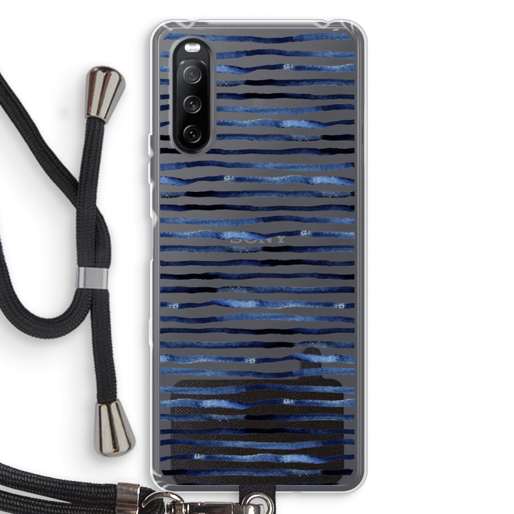 Verrassende lijnen: Sony Sony Xperia 10 III Transparant Hoesje met koord