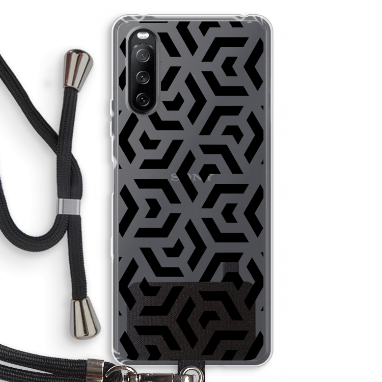 Crazy pattern: Sony Sony Xperia 10 III Transparant Hoesje met koord